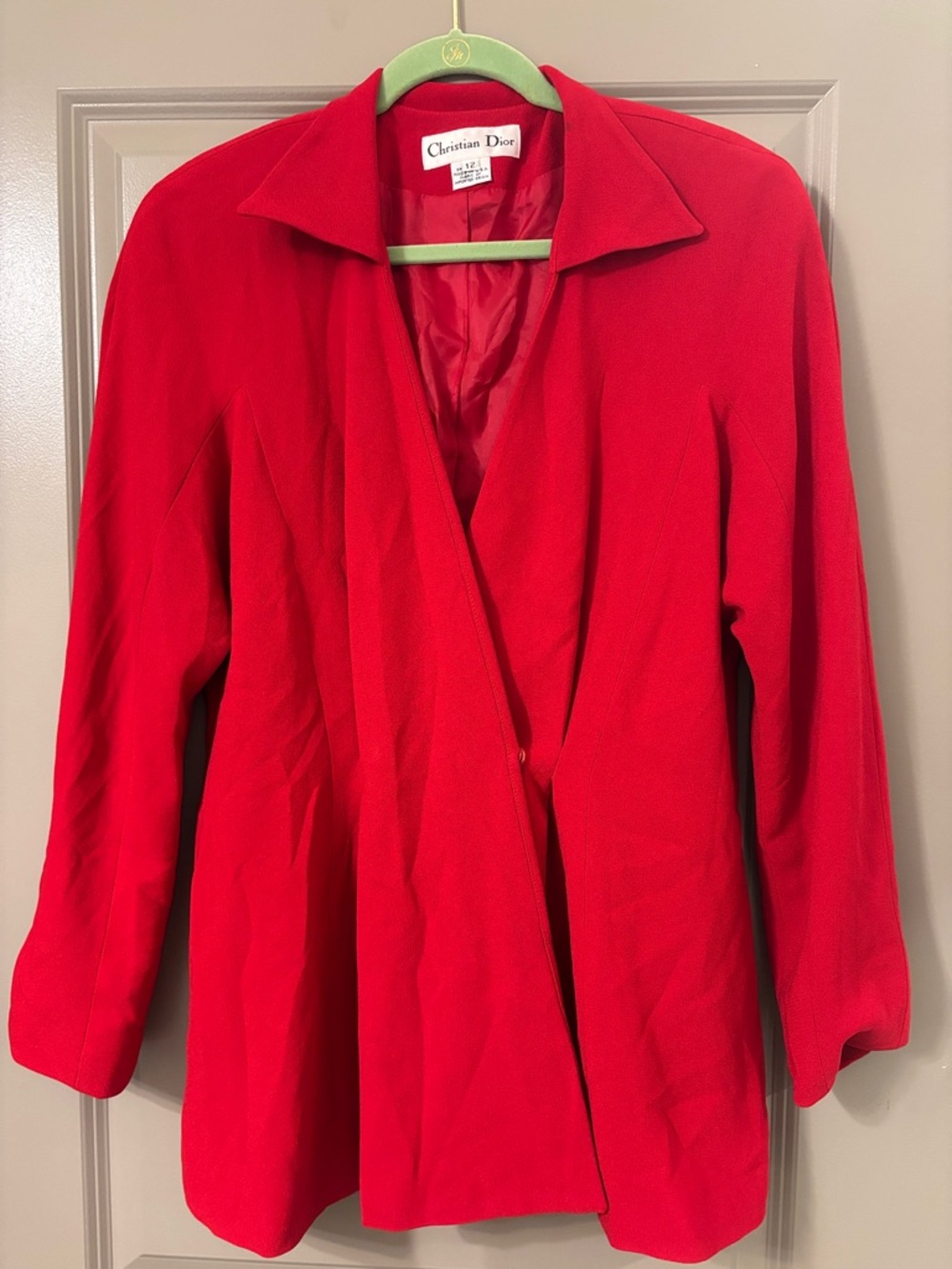 Vintage Christian Dior Red Tailored Blazer